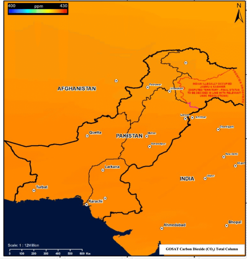 Annual Average Concentration of CO2 in 2025