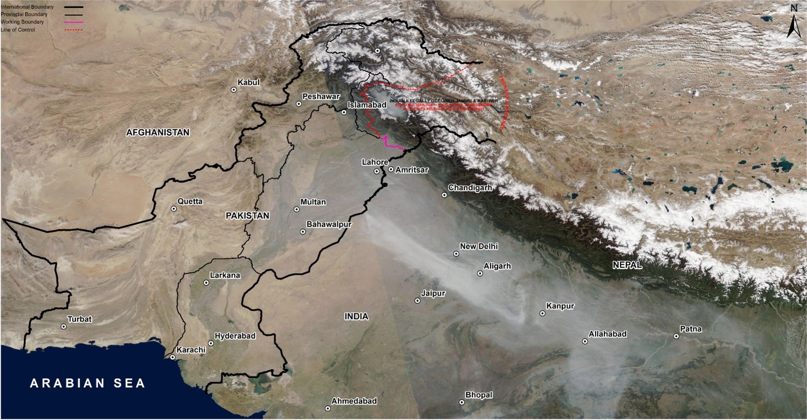 Smog over Pakistan